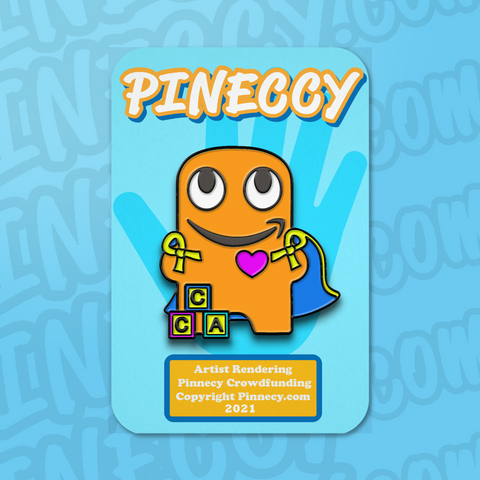 Childhood Cancer Awareness Pineccy  Pin -Guest Artist - (In Stock)