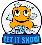 Let It Snow Glitter Enamel Smile Pin (In Stock)