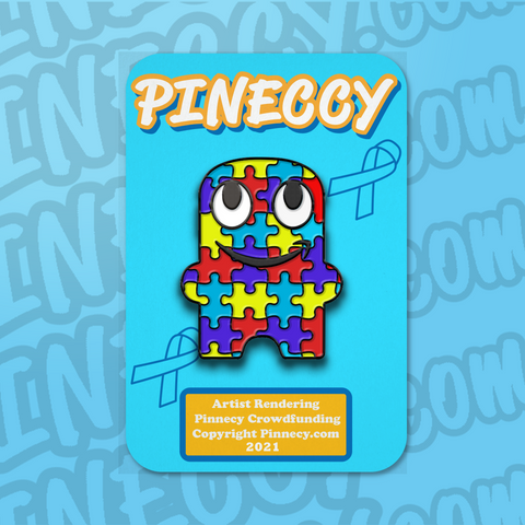 Autism Awareness Pineccy Pin (In Stock)
