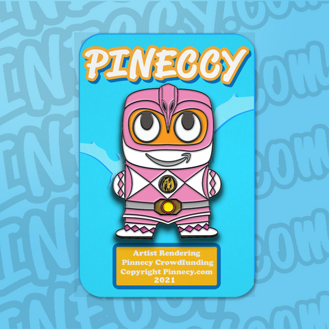 Go Go Pink Pineccy Ranger Pin (In Stock)